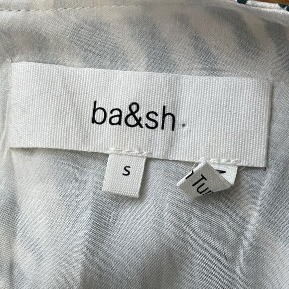 BA&SH Vee Wrap-effect Midi Lady Dress Size Small Green White NEW Animal Print - Picture 6 of 14